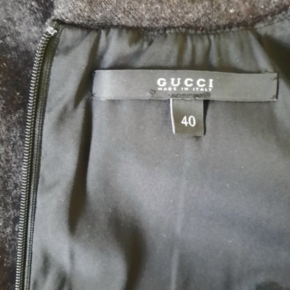 NEW YEAR SALE‼️ GUCCI GREY DRESS SOFT WOOL SLEEVELESS GREY - Picture 3 of 7